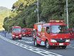 消防車両で防火パレード／串本　秋季全国火災予防運動
