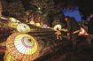【動画】「和傘の灯り」城跡の夜彩る　新宮で３０日まで