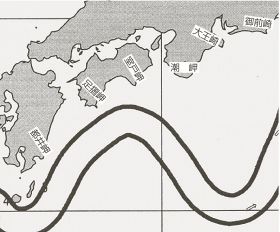 紀南周辺の海流図（８月２５日発行）