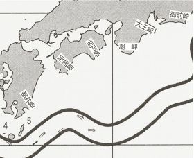紀南周辺の海流図（３月１６日発行）