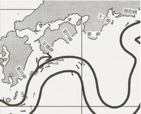 紀南周辺の海流図（１０月１３日発行）
