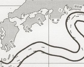 紀南周辺の海流図（８月２４日発行）