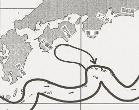 紀南周辺の海流図（３月１３日発行）