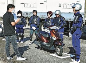 交通ルール再確認／熊野高　バイク通学生