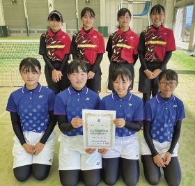 県中学総体ソフトテニス／高雄女子が団体２位／個人も２組が近畿へ