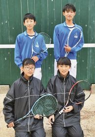 中学軟式テニス県選抜／高雄、衣笠から６人／印南からは男子６人