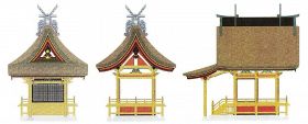 江戸後半の色彩へ／来年７月完了予定／闘雞神社の社殿