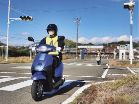 運転の注意点　再確認／熊野高　バイク通学生