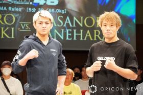 『Yogibo presents RIZIN.46』公開練習で登場した（左から）鈴木千裕、金原正徳 （C）ORICON NewS inc.