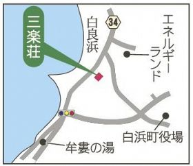 地図「ホテル三楽荘」