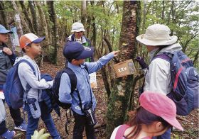 小学生が森林の仕組み学ぶ　護摩壇山で勉強会