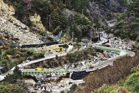８カ月ぶり通行可能に　斜面崩落の県道田辺龍神線、２７日から