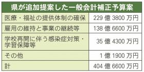 和歌山県が追加提案した一般会計補正予算案