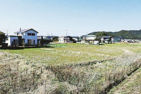 津波避難タワーの建設が予定されている富田地区（和歌山県白浜町で）