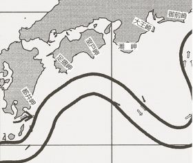 紀南周辺の海流図（８月４日発行）