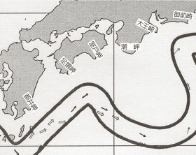 紀南周辺の海流図（１月１８日発行）
