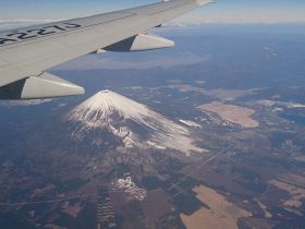 白浜－羽田便から望む富士山