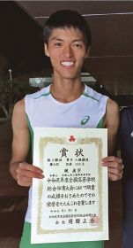 全国高校総体　晄君（熊野高）が６位入賞　陸上の男子八種競技