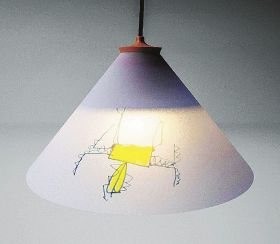 県産ヒノキと特殊な紙で作る照明「トメル」のイメージ