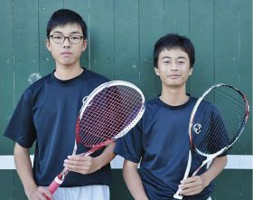 加田・中本組（高雄）３位　県中学ソフトテニス新人大会