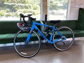 電車に持ち込まれた自転車