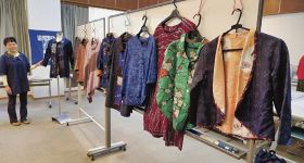 着物リフォーム作品展示　新日本婦人の会龍神支部