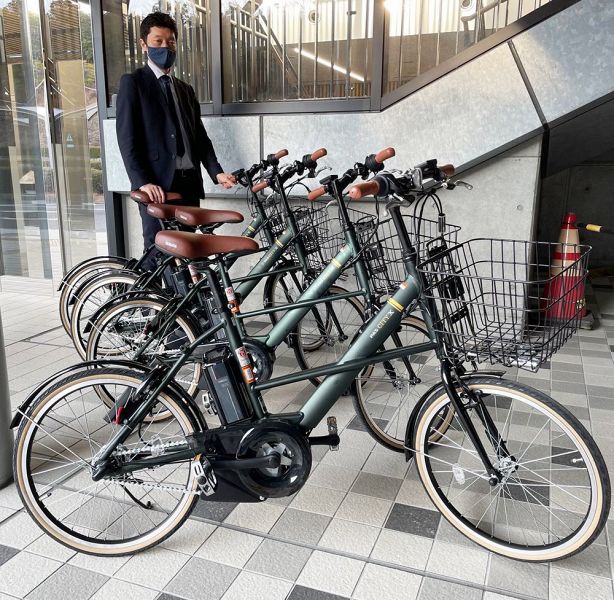 南紀白浜空港に置いている貸自転車（和歌山県白浜町で）