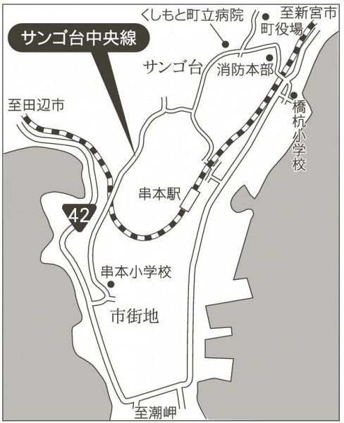 地図・サンゴ台中央線