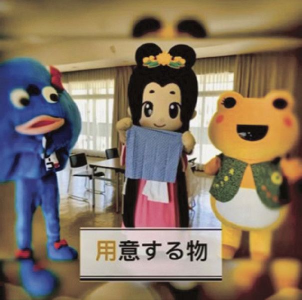 ゆるキャラがハンカチでマスク 動画で作り方発信 紀伊民報agara