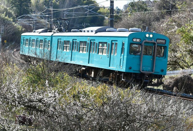 引退する105系電車（2020年3月、和歌山県田辺市新庄町で撮影）