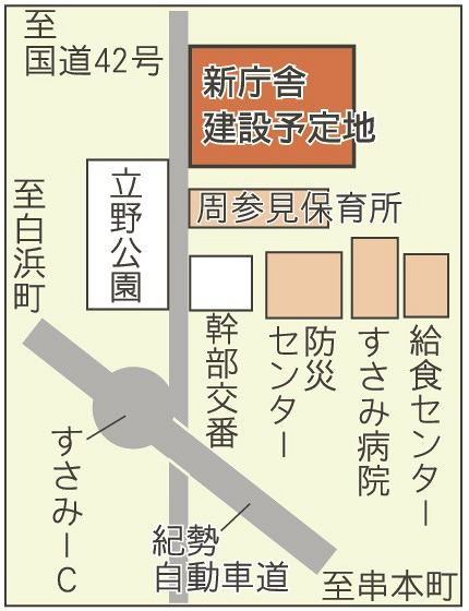 和歌山県すさみ町新庁舎建設予定地