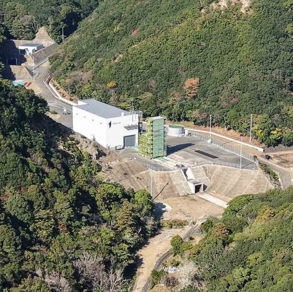 カイロス３号機を打ち上げる民間小型ロケット発射場「スペースポート紀伊」（和歌山県串本町田原で）