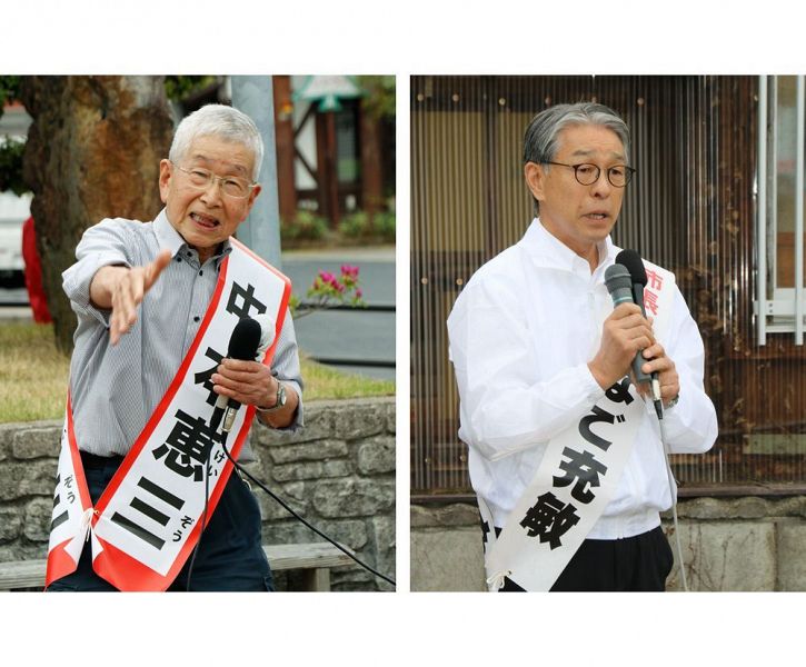 中本恵三氏（左）と、真砂充敏氏