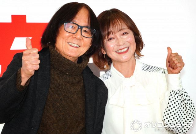 初の2ショット登壇を果たした（左から）あだち充先生、日高のり子 （C）ORICON NewS inc.
