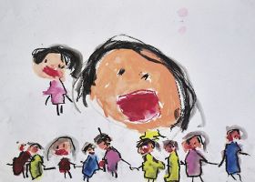 ２９、３０日　紀南文化会館／子どもふるさと絵画展／特選作品の紹介（１）／幼児／小学１年生