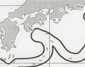 紀南周辺の海流図（３月６日発行）